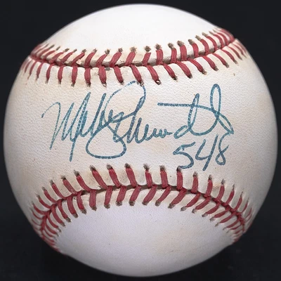 Mike Schmidt 548 Signed Official National League Baseball JSA Hologram - Image 1 of 4