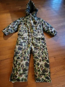 Medium Vintage Cabelas Down Camo Coveralls Parka. - Picture 1 of 9