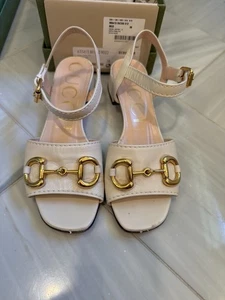 Gucci Horsebit Charlotte Ivory Sandals 38 - Picture 1 of 8