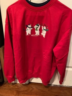 Sudadera De Colección Años 90 Oso Polar Bordada Cuello Redondo-Talla Lg M&C Ropa Deportiva Foto 1 de 4