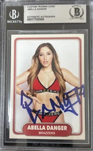 Abella Danger signed Custom Trading Card Beckett gekapselt Autogramm GOAT COA - Bild 1 von 2