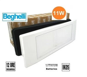 BEGHELLI 1499L LAMPADA EMERGENZA 11W LED INCASSO PARETE 6 ORE BATTERIA LITIO - Foto 1 di 3