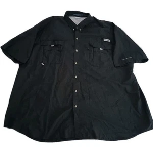 Columbia PFG Bahama Shirt Mens 5XT Black Omni Shade Vented Fishing Button Down - Picture 1 of 8