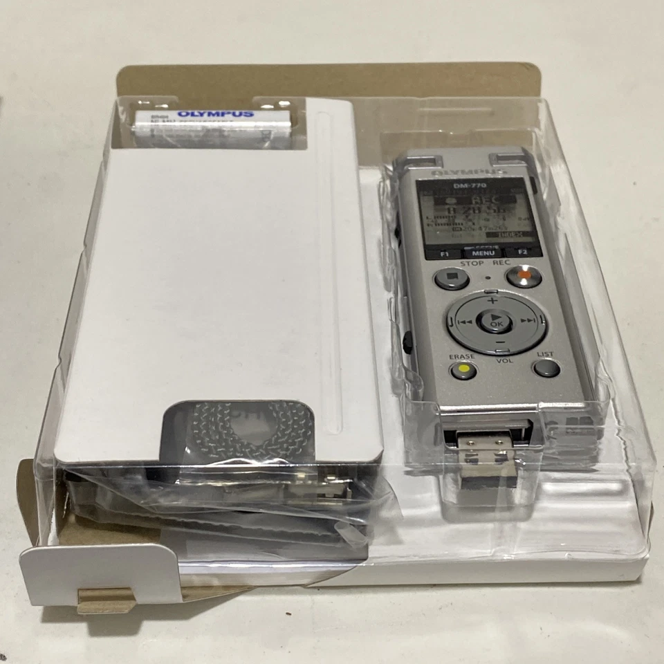 Olympus DM‑770 Digital Voice 8GB Lecture/Meeting Recorder *New Opened* - Image 1 of 4