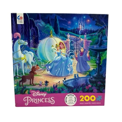 Rompecabezas y póster Ceaco Disney Princesa Cenicienta Carruaje 200 piezas Nuevo Foto 1 de 4