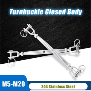 Geschlossener Körper Spannschloss Edelstahl Takelschraube Drahtseilspanner M5-M20 - Bild 1 von 10