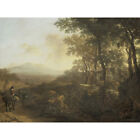 Both Italian Landscape With Mule Driver Xl Wall Art Canvas Print