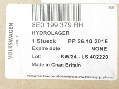Original OEM Audi 8E0-199-379-BH montaje del motor lado del conductor 2005-09 A4 / A4 Quattro Foto 1 de 4