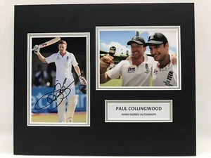 RARE Paul Collingwood Cricket Signed Photo Display + COA AUTOGRAPH ENGLAND ASHES - Picture 1 of 3