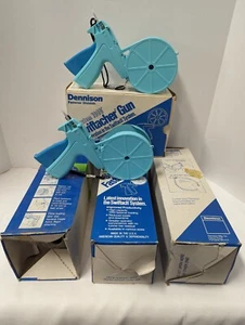 Vintage Lot of 2 Dennison Swiftacher System 1000 Guns Tools w/ 10,000+ Fasteners - Picture 1 of 12