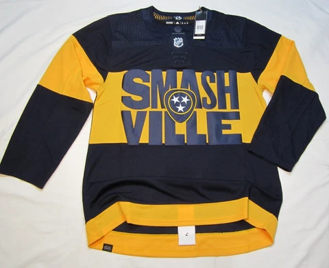 Nashville Predators size 46 Small - 2022 STADIUM SERIES Adidas NHL Hockey Jersey Cover