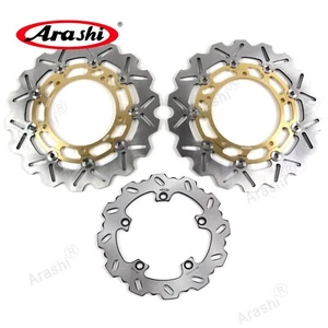 Rotores de disco de freno delanteros traseros Arashi para Yamaha YZF R7 2022 / FZ-09 2014 - 2017 - Imagen 1 de 16