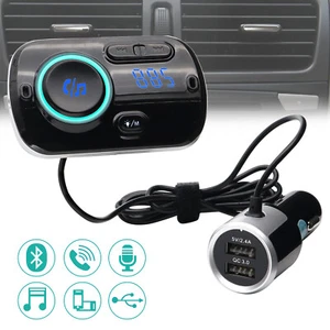 Bluetooth 5.0 Handsfree Wireless Car FM Transmitter Radio MP3 Player USB Charger - Picture 1 of 12