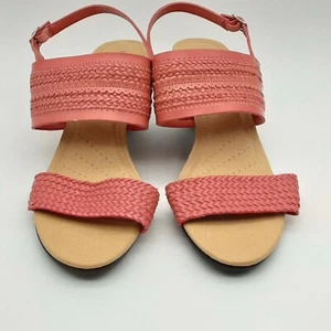 Croft & Barrow Womens Rosie Memory Foam Coral Sandals Sz 8.5M - Picture 1 of 7