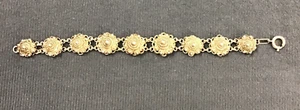 ANTIQUE DUTCH BUTTON SILVER (835) 7" BRACELET ~ 21.2 GRAMS ~ GORGEOUS - Picture 1 of 4