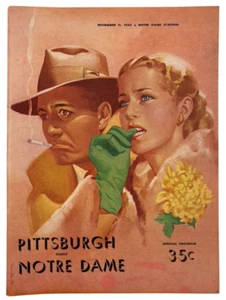 Pittsburgh versus Notre Dame Official College Football Program November 11, 1950 - Picture 1 of 7