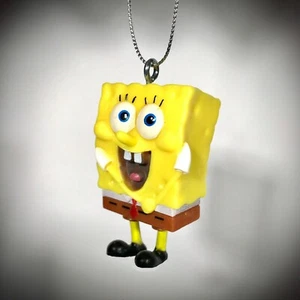2" SPONGEBOB ORNAMENT yellow funny cartoon squarepant holiday gift christmas PVC - Picture 1 of 5