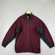 Vintage REI Jacket Mens Large Maroon Purple Fleece Polartec Full Zip Outdoor