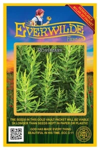 200 Rosemary Herb Seeds - Everwilde Farms Mylar Seed Packet - Picture 1 of 3