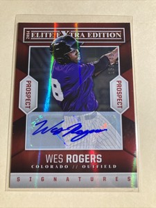 Wes Rogers 2014 Elite Signatures Red Auto #86 Rockies /499
