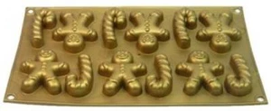 Muffinform Mini Mr Ginger Lebkuchenmann Silikon Zuckerstange Xmas  - Bild 1 von 2