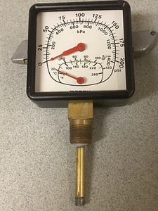 NEW DEADSTOCK MARSH s-096063 TEMPERATURE PRESSURE GAUGE SQUARE MADE IN USA Y2012 - Picture 1 of 7
