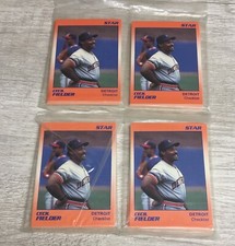 Lot Of 4 1990 Orange Star Cecil Fielder baseball sealed 11-card sets Tigers Q