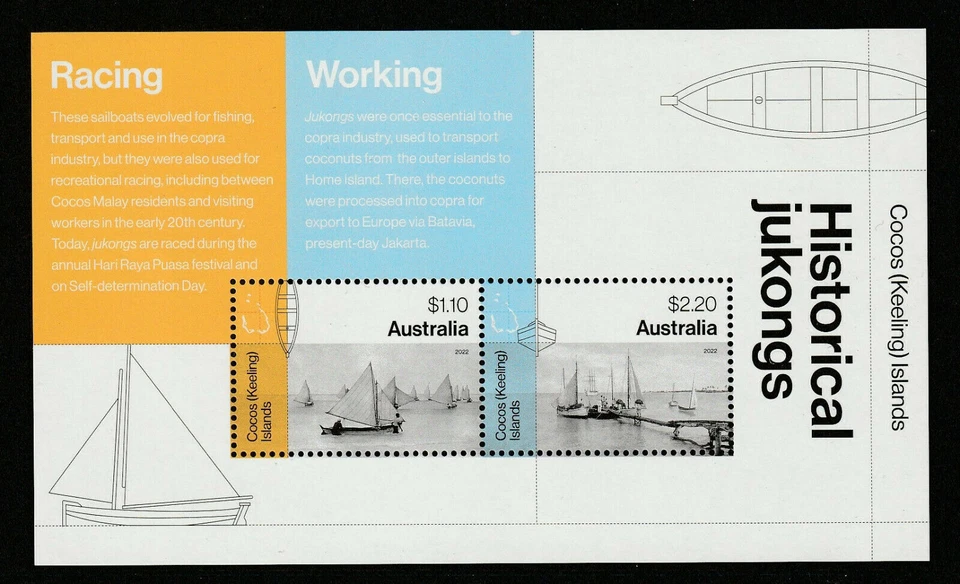 Islas Cocos (Keeling) - Jukongs Históricos 2022 - Hoja Miniatura $3,30 MNH Foto 1 de 1