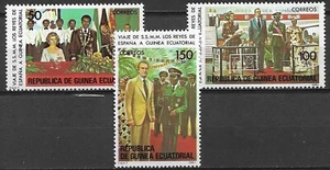 Guinée équatoriale 1981 Edifil #27/29 Visite des Rois d'Espagne MNH VF - Photo 1/1