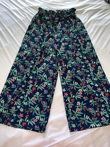 Arizona Jeans Floral Tie Waist Gaucho Pants Girls sz 14 B38 - Picture 1 of 4