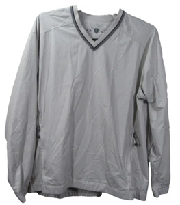 Nike Windbreaker Herren L Beige Golf L/S V-Neck Pullover Clima-Fit Water Resist - Bild 1 von 9