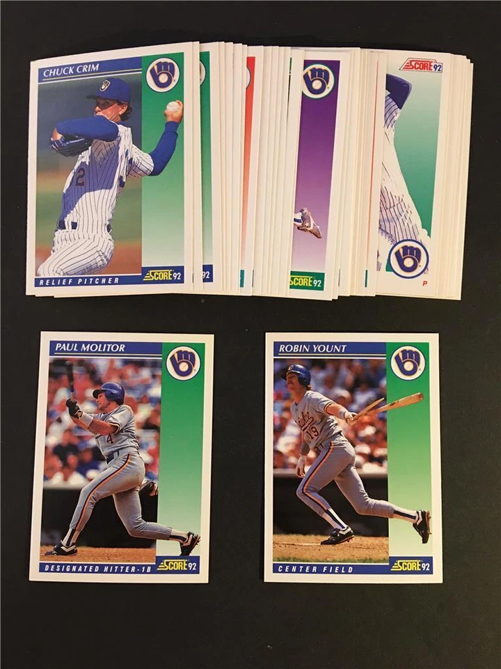 Juego de 39 cartas intercambiadas por novato 1992 Score Milwaukee Brewers Team Foto 1 de 1