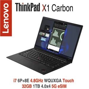 ThinkPad X1 Carbon i7 6P+8E Cores WQUXGA Touch 32GB 1T 5G eSIM 3Y Premier+ADP - Picture 1 of 11