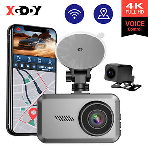 XGODY Dash Cam 4K WIFI GPS Nachtsicht Autokamera Videorecorder Vorne und Hinten