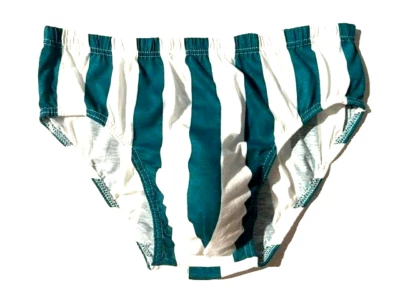 Nuevo De Colección JORDACHE Para Hombres Verde Blanco Atrevido Rayas Algodón Bikini Calzoncillo Ropa Interior Grande Foto 1 de 4