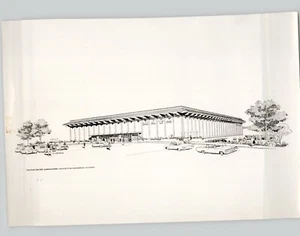 Foto de prensa Victor Gruen Architecture Rendering Canoga Park California 1963 - Imagen 1 de 2