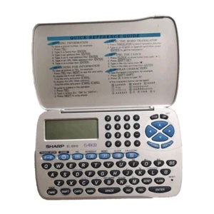 Sharp EL-6910 Silver Qwerty Standard Keyboard 64KB English Translating Organizer - Picture 1 of 3