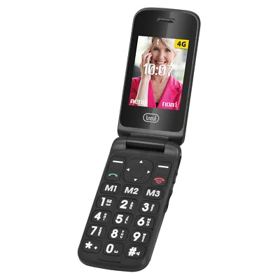 Telefono cellulare per anziani con display SOS tasti grandi fotocamera flip base - Immagine 1 di 4