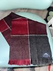 Stafford Men's 100% Lambs Wool Gray Red Made In Germany Men/woman Scarf 48 In