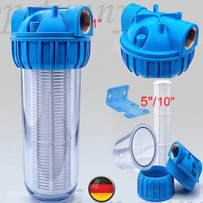 10" 5" Wasserfilter Vorfilter System Hauswasser Zisterne Brunnen Pumpe 5000 l/h - Bild 1 von 4