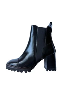 See By Chloe Damen Stiefel Schwarz Gr. 38 Luxor Brushed Calf Mallory Chelse Neu - Bild 1 von 8