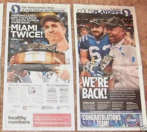 RARE INDIANAPOLIS COLTS 2009 AFC CHAMPIONSHIP GAME NEWSPAPER - COLTS 30 JETS 17 - Picture 1 of 1