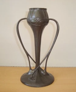 Liberty & Co Tudric Arts & Crafts Art Nouveau Pewter Tulip Vase 029 - Picture 1 of 24