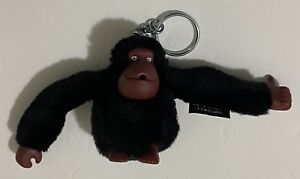 Kipling Gorilla Monkey Keychain Keyring Key Clip Bag Charm Leandro Black