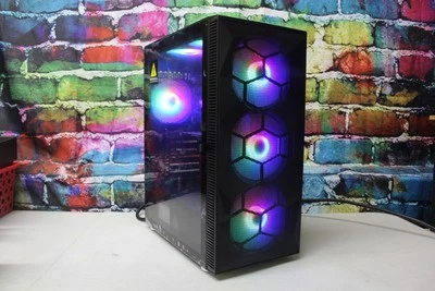 Custom Black Gaming Desktop PC Intel Core i7 3.40 Quad 32 GB SSD Nvidia RTX 5060 - Image 1 of 4