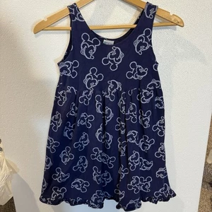 Fresh Produce Disney Mickey Navy Youth Girls Dress Size Medium Summer Ruffle USA - Picture 1 of 6
