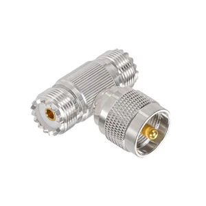 PL259 Rozdzielacz UHF męski na żeński UHF SO239 Kształt Adaptery koncentryczne - Zdjęcie 1 z 6