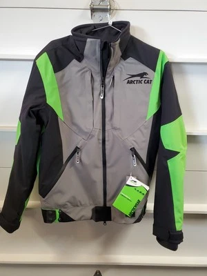 NOVO Arctic Cat PEAK CINZA VERDE ISOLADO MASCULINO Pequeno JAQUETA SNOWMOBILE SKI ARTIC - Imagem 1 de 4