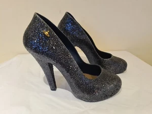 Vivienne Westwood Anglomania Melissa Midnight Blue Glitter Heels Größe EU 38 UK 5 - Bild 1 von 15