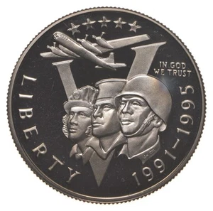 1993 Proof WWII World War 2 1991-1995 Commemorative Half Dollar *1945 - Picture 1 of 3
